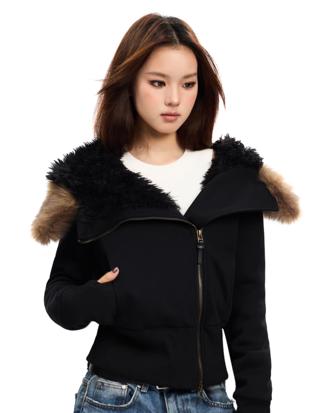 Fur Collar Cotton Jacket APA0036