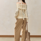 Off-Shoulder Tops / Wide Pants / Flared Long Skirts ELS0001