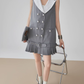 Double-Button Flare Mini Dress FER0093