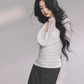 Choker Style Long Sleeve Top LAS0043