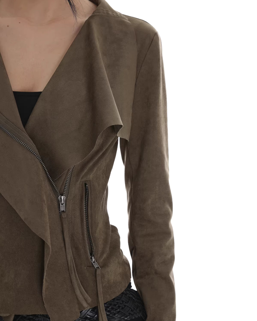Suede Slim Short Jacket IMX0002