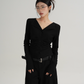V-Neck Slim Tops SRS0330