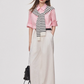 Loose Long-Sleeve Shirt / Border Top WEO0005