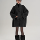 Collarless Wool Coat SRS0367