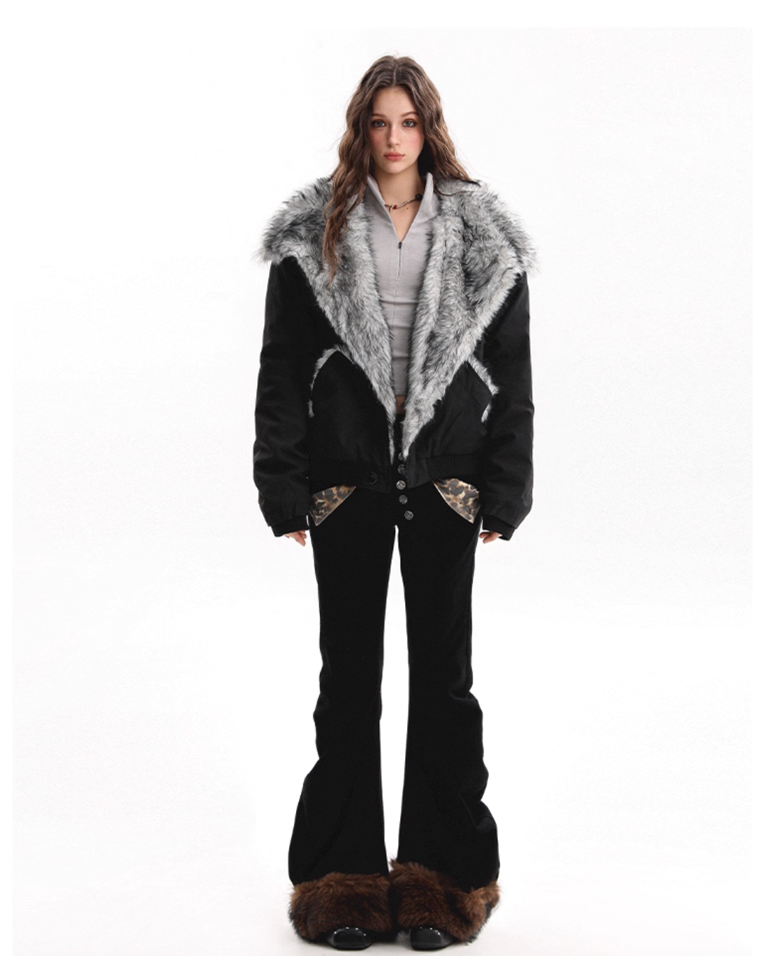 Big Collar Fleece Jacket BGS0040