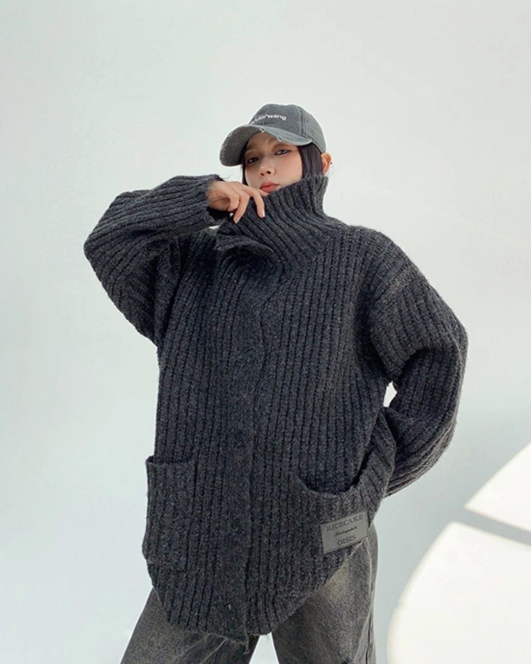 High-Neck Knit Cardigan YLS0946