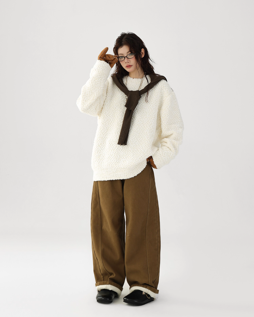 Curved Loose Wide Pants ACS0323