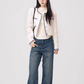 Color Contrast Stitch Tweed Jacket WDB0018