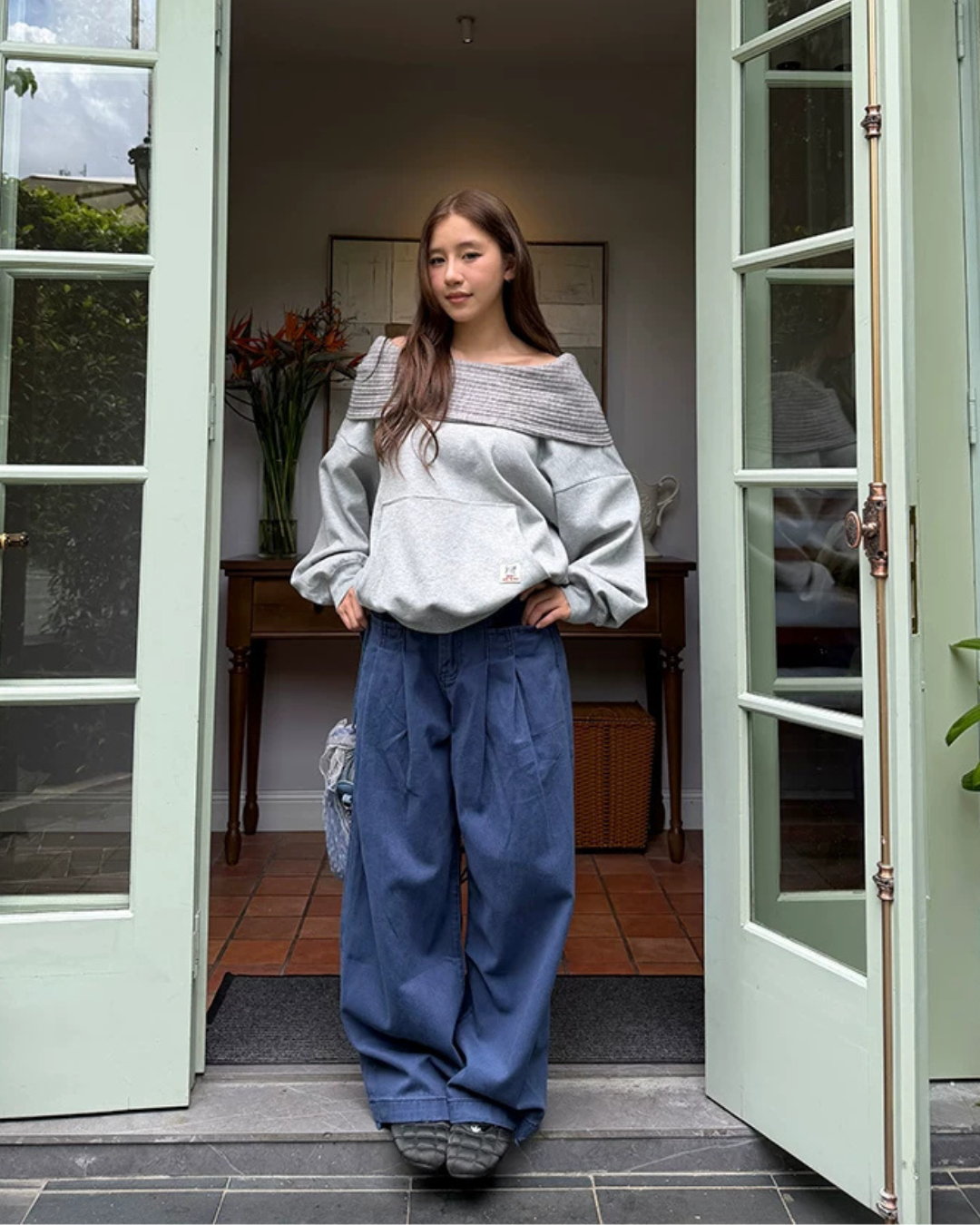 Off-Shoulder Sweatshirt Hoodie CYE0105
