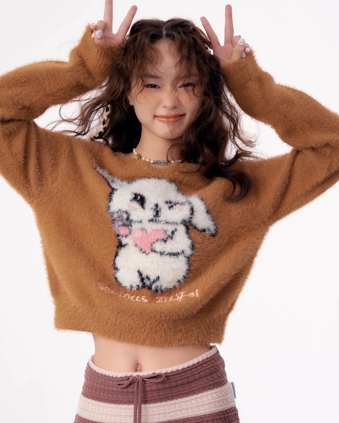 Rabbit Fluffy Pullover Knit ZZF0300