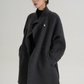 Half Turtleneck Black Coat SRS0320