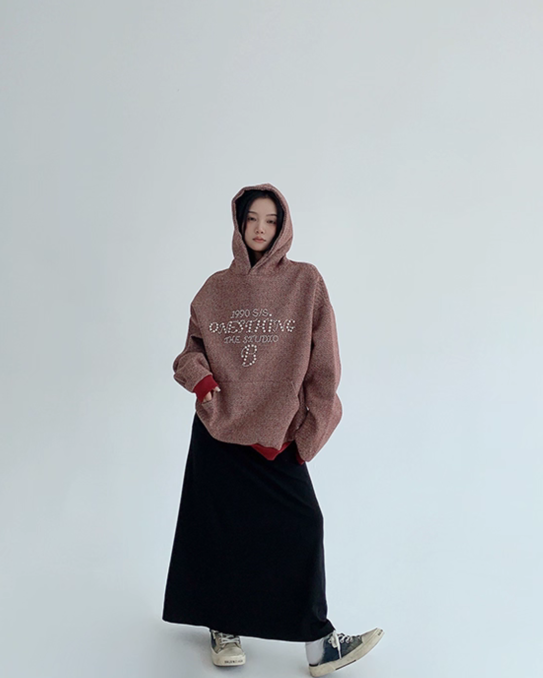 Pearl Logo Loose Hoodie YLS0955