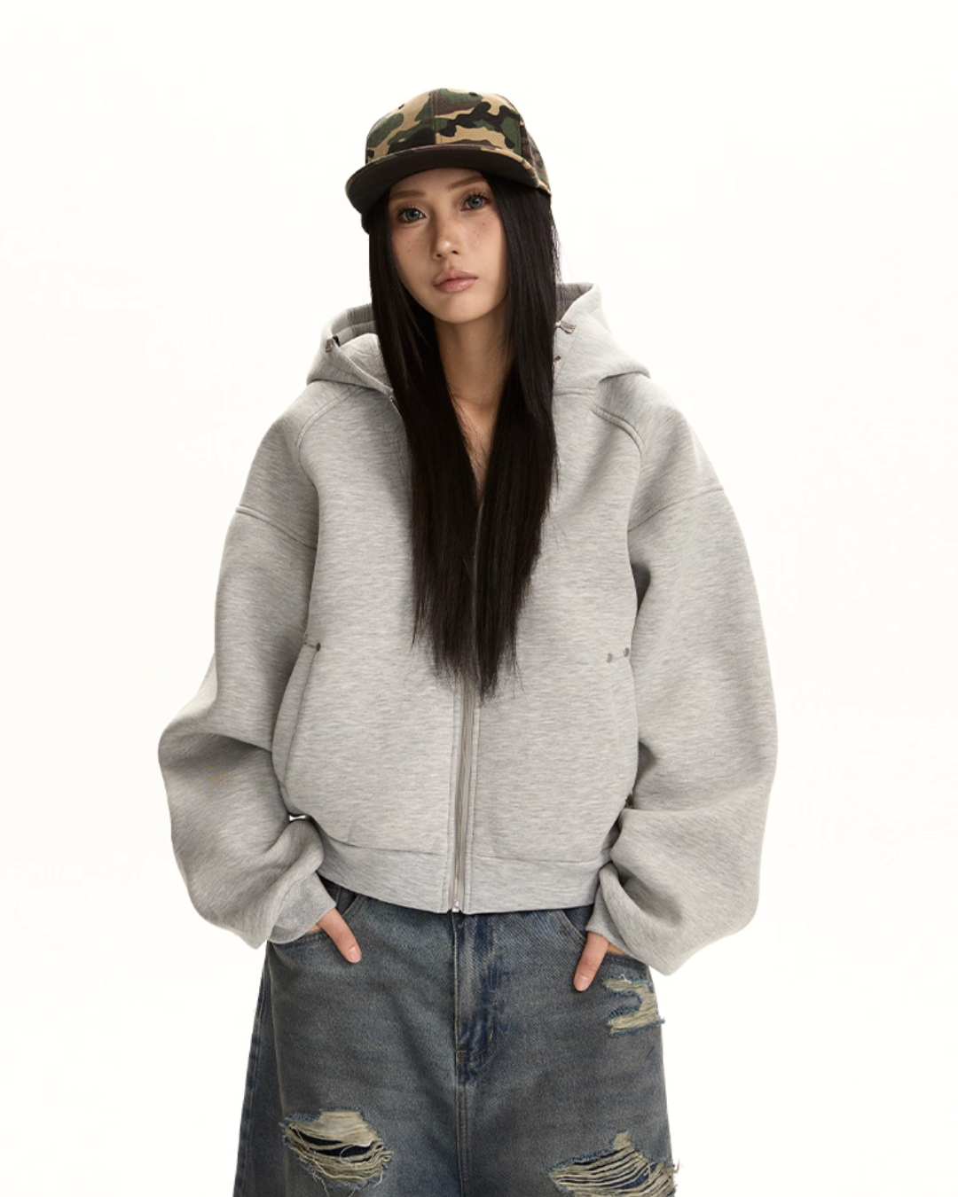 Loose Zip Hoodie VAT0006