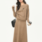 One Shoulder Knit Top / Long Skirt WEO0007