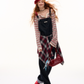 Half Button Border Top / Wide-Leg Denim Overalls ASG0053