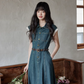 French Girly Denim Dress SMS0002