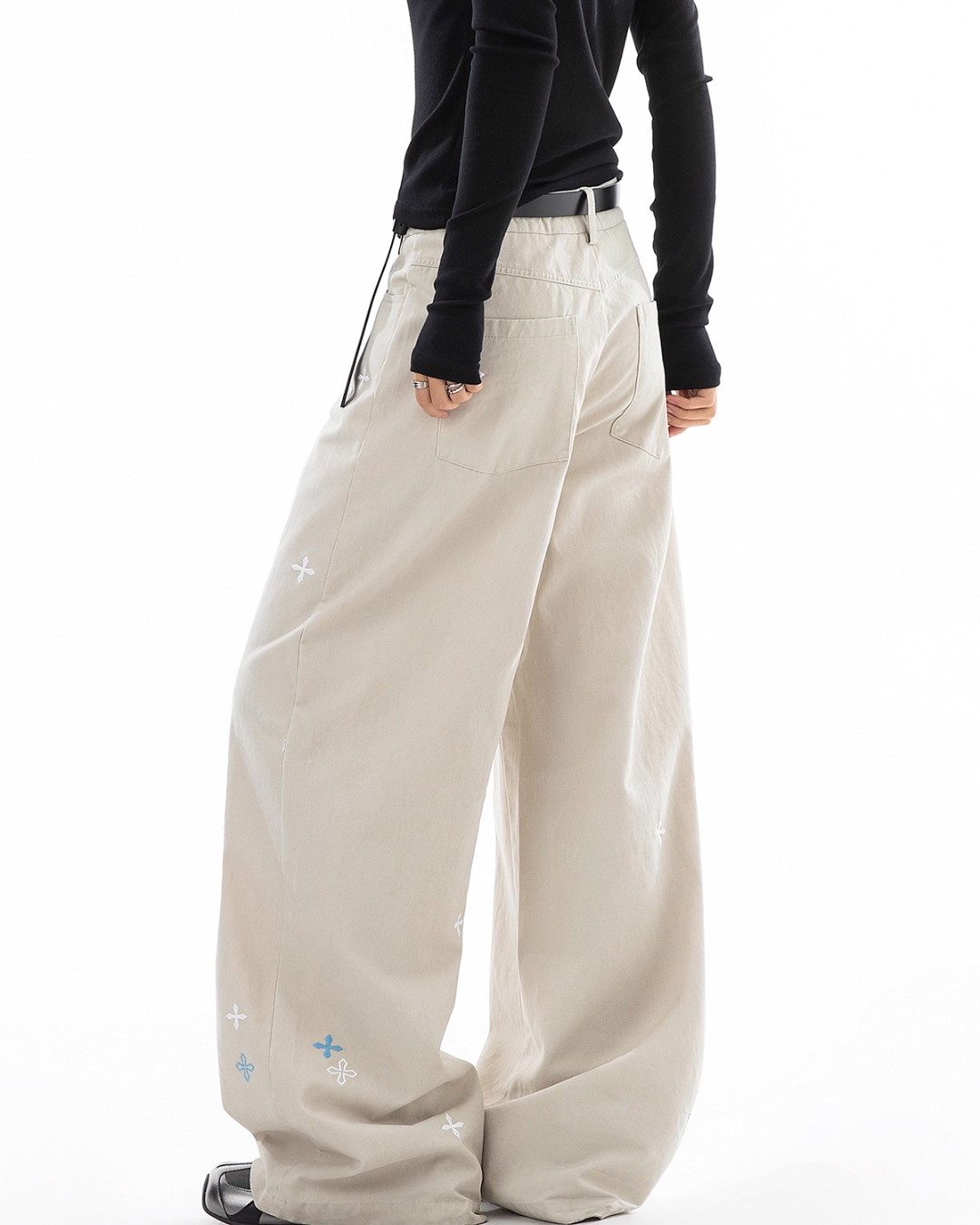 Vintage Embroidered Casual Pants ICM0097