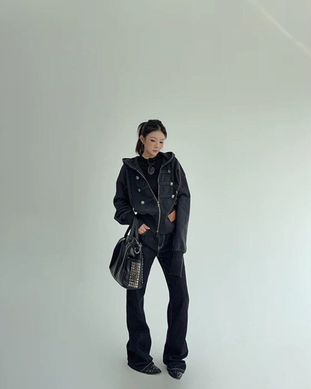 Napoleon-Style Zip-Up Hoodie YLS1071