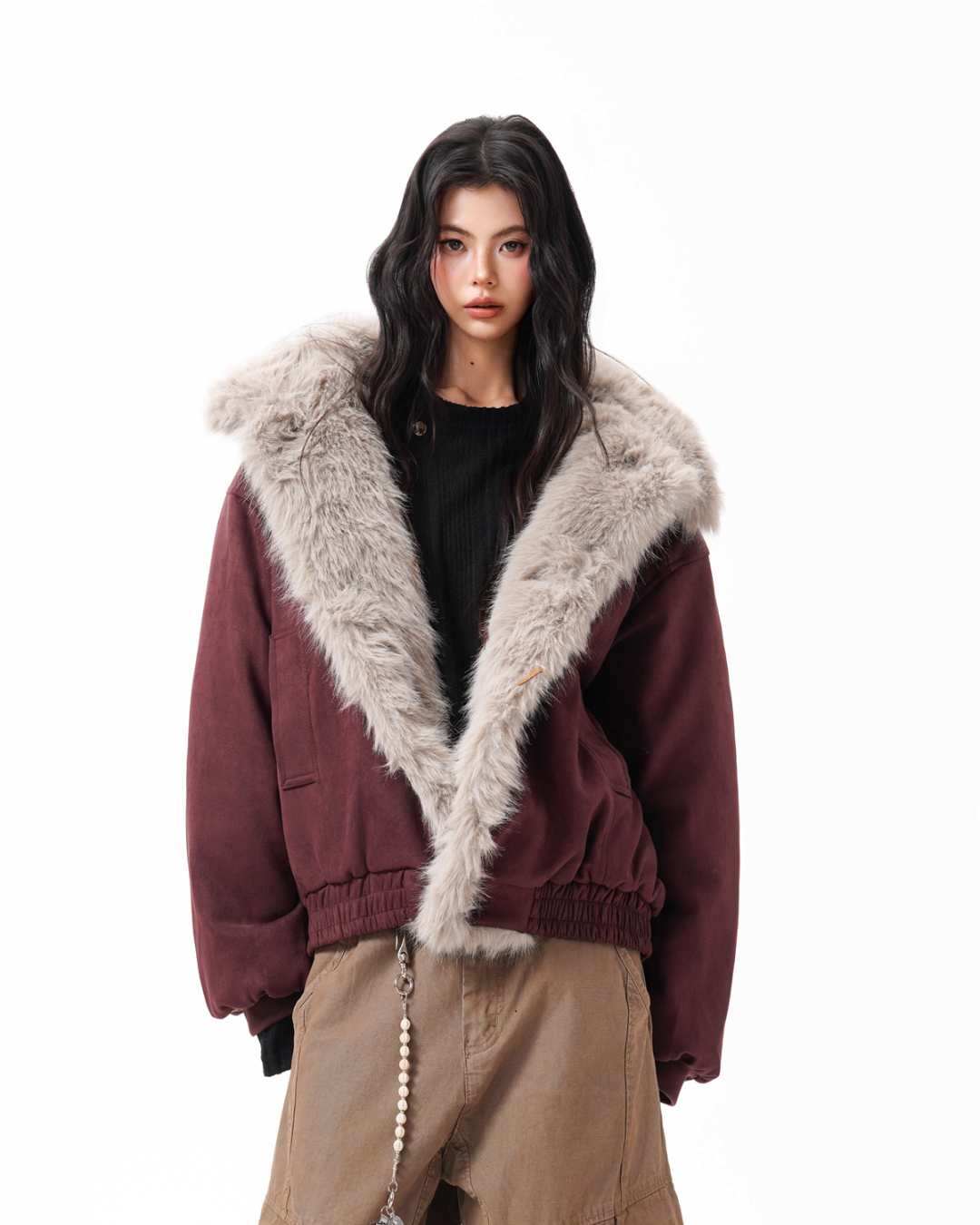 Fur Collar Suede Jacket BWA0002