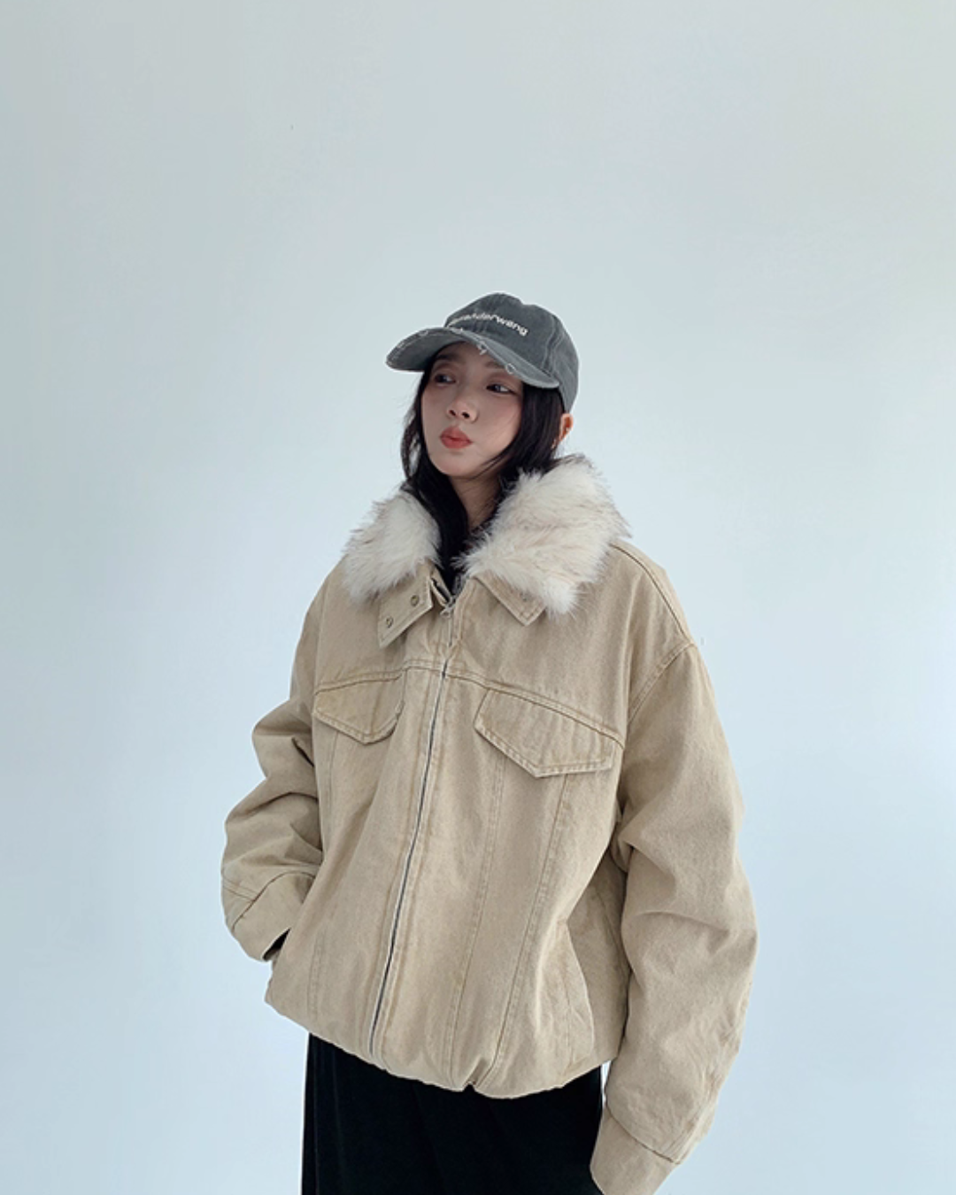 Fur Collar Denim Jacket YLS0994