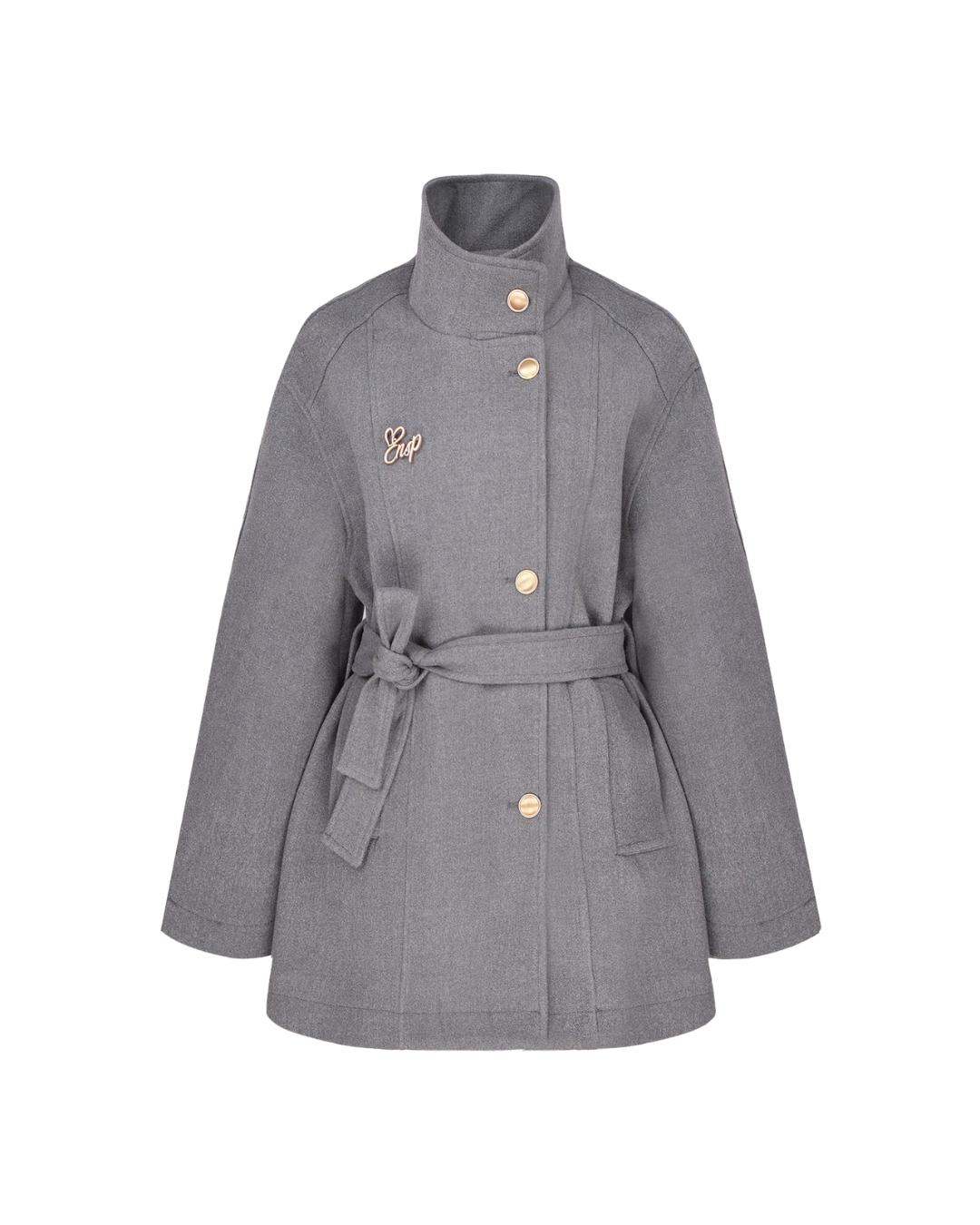 Stand Collar Gold Button Coat ELS0018