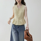 V-Neck Flare Stripe Vest VOE0004
