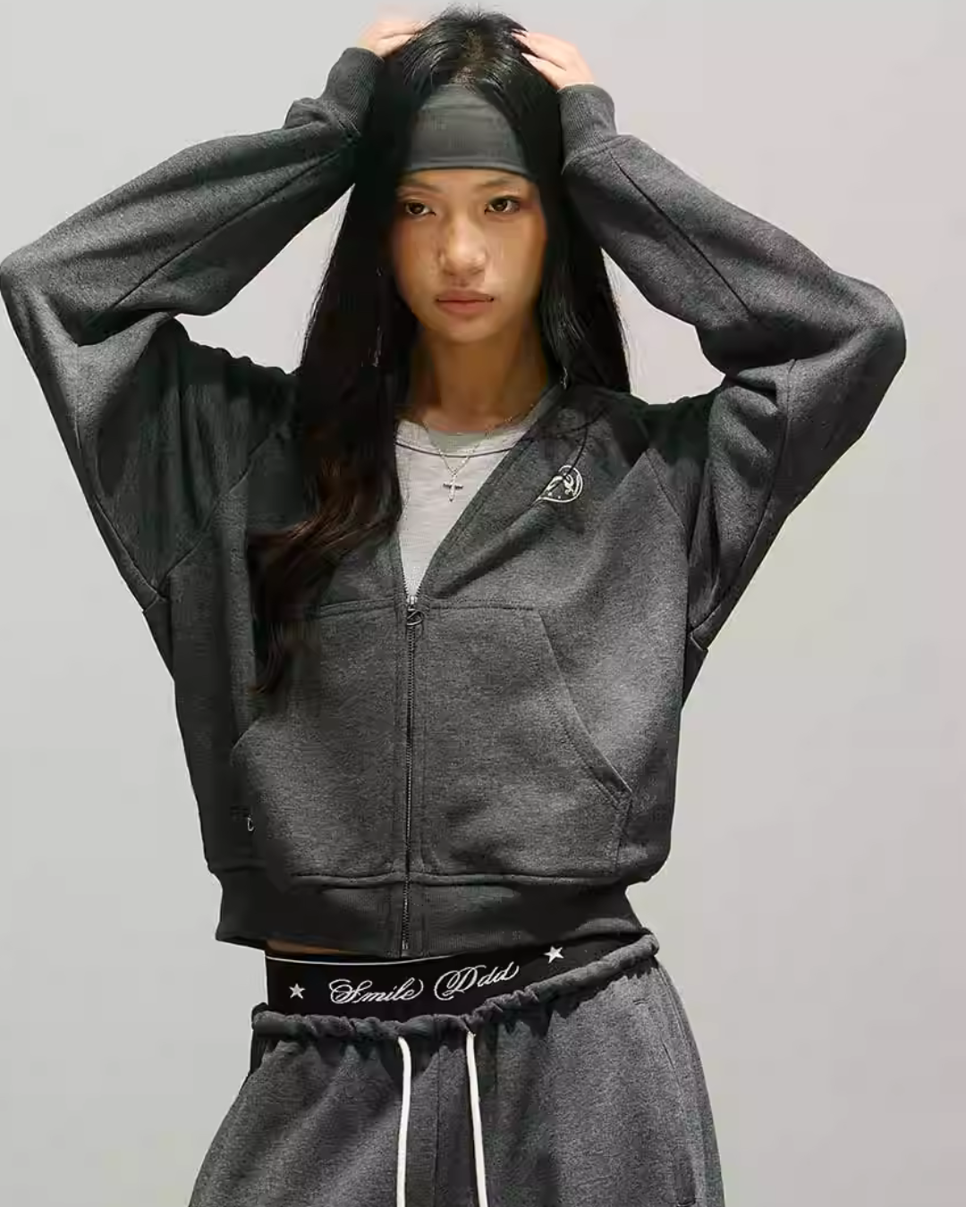 Street Zip Up Hoodie / Double Waist Sweatpants SMD0011