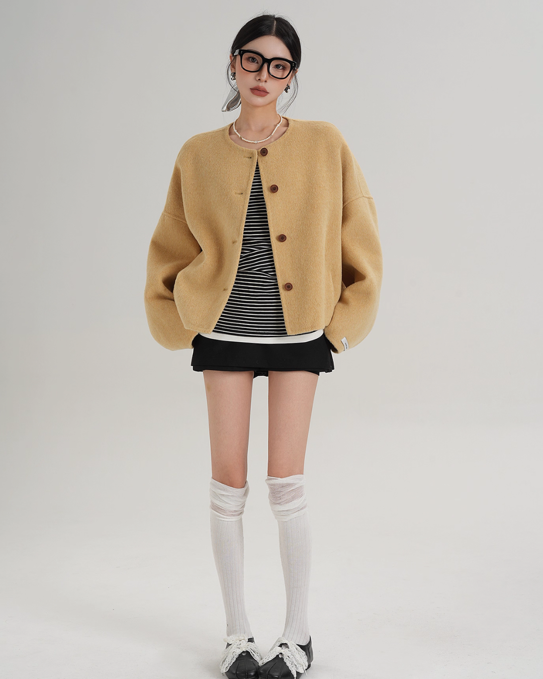 Crew Neck Knit Cardigan SRS0369