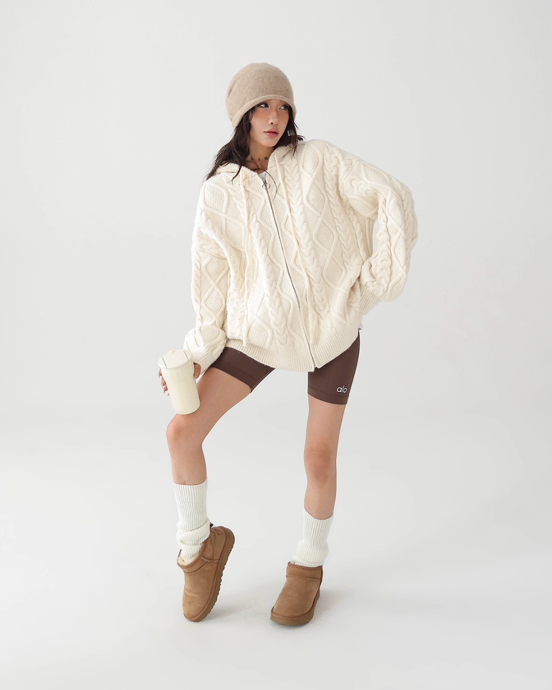 Cable Knit Hoodie ACS0280