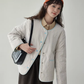 Wave Quilting Collarless Jacket AMU0045
