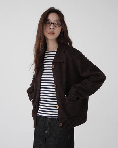 Polo Knit Cardigan LCL0003