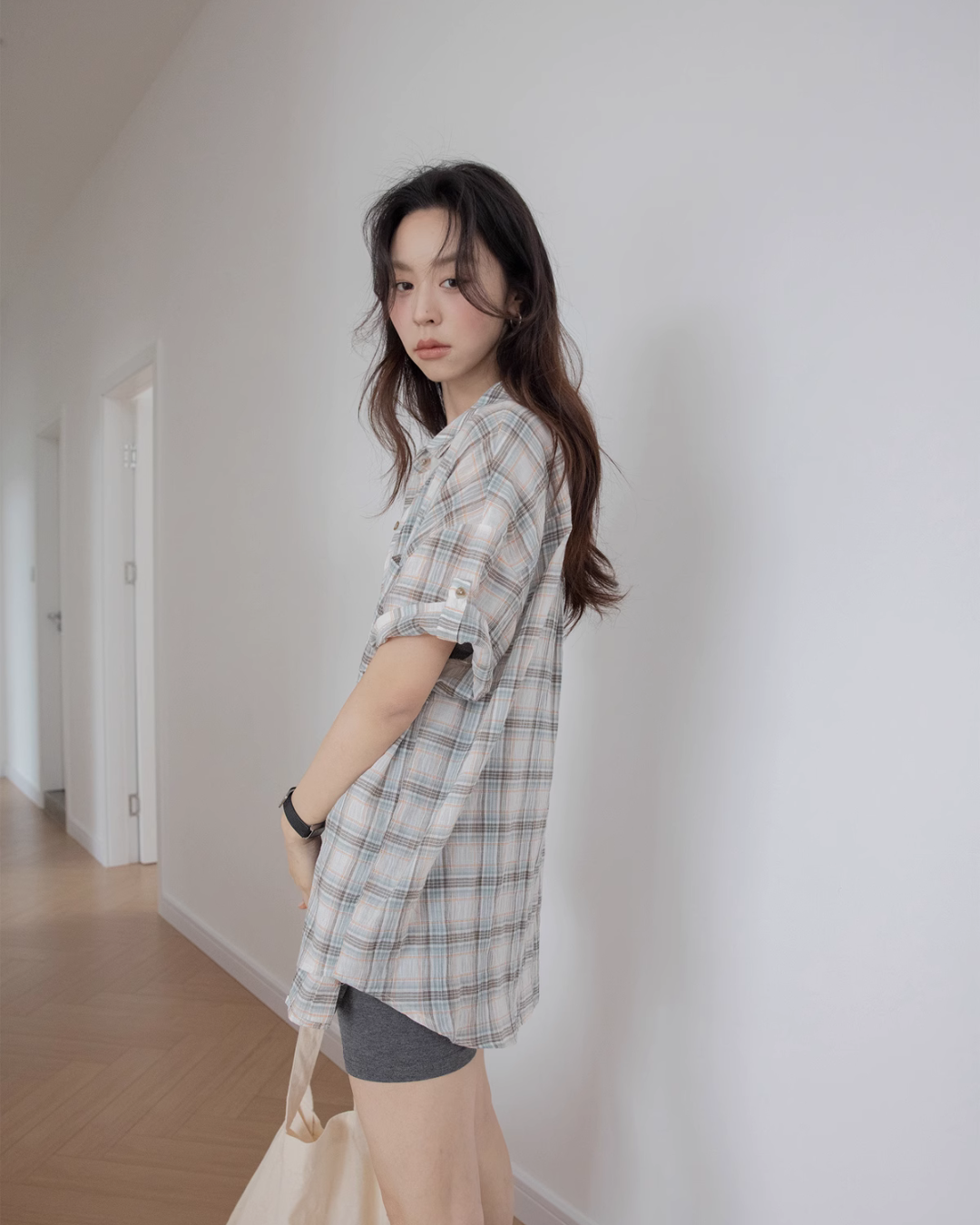 Plaid Half Sleeve Shirt VNS0019