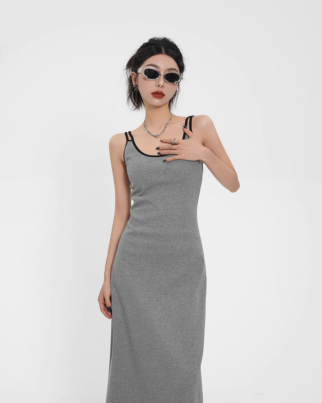 Street Style Slim Bicolor Dress SRS0286