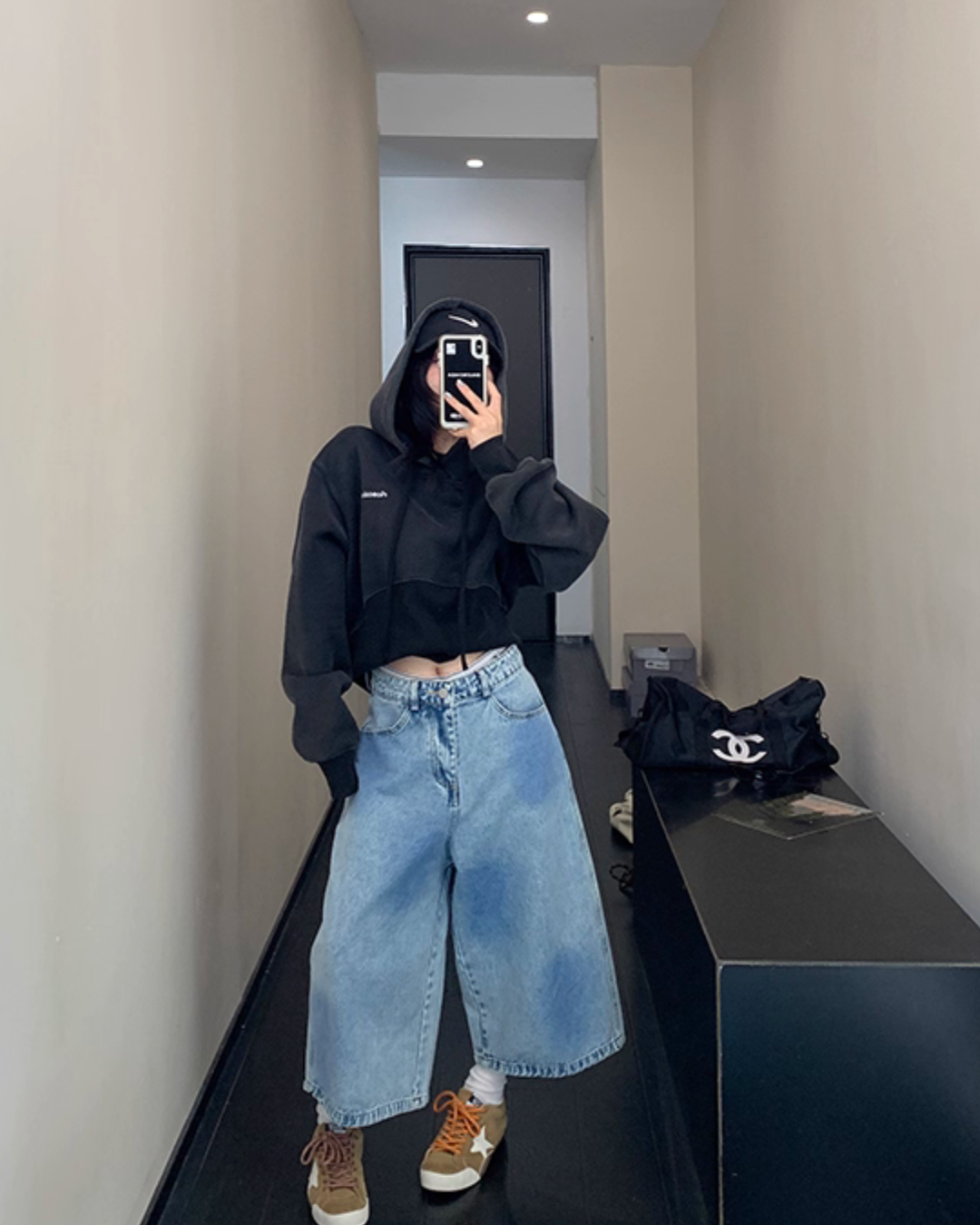 Vintage Short Hood Sweatshirt YLS0915
