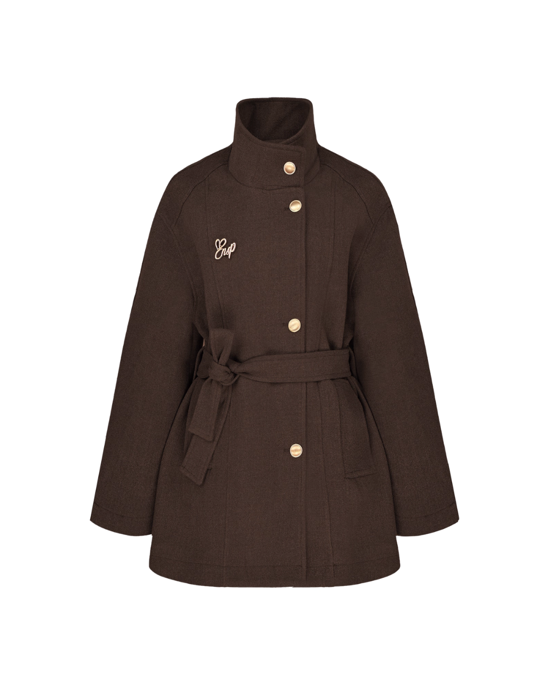 Stand Collar Gold Button Coat ELS0018