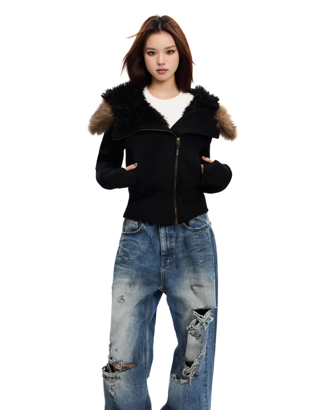 Fur Collar Cotton Jacket APA0036