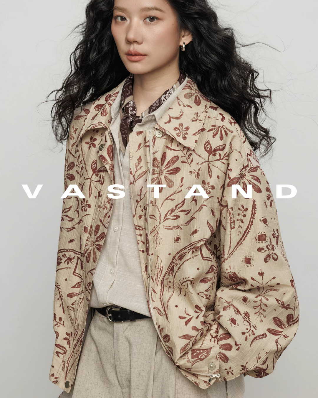 Vintage Floral Long-Sleeve Jacket VAS0216