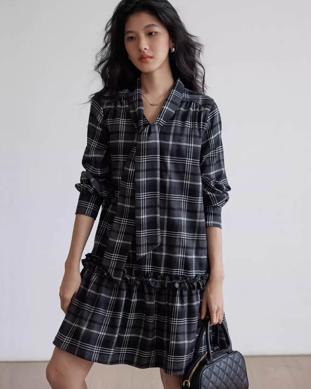 Vintage Plaid Dress VAS0186