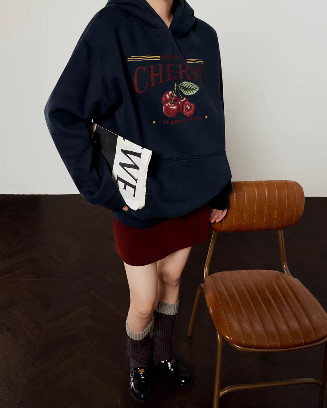 Cherry Print Hoodie LLA0601