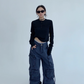 Pocket Design Wide Cargo Pants YLS0889