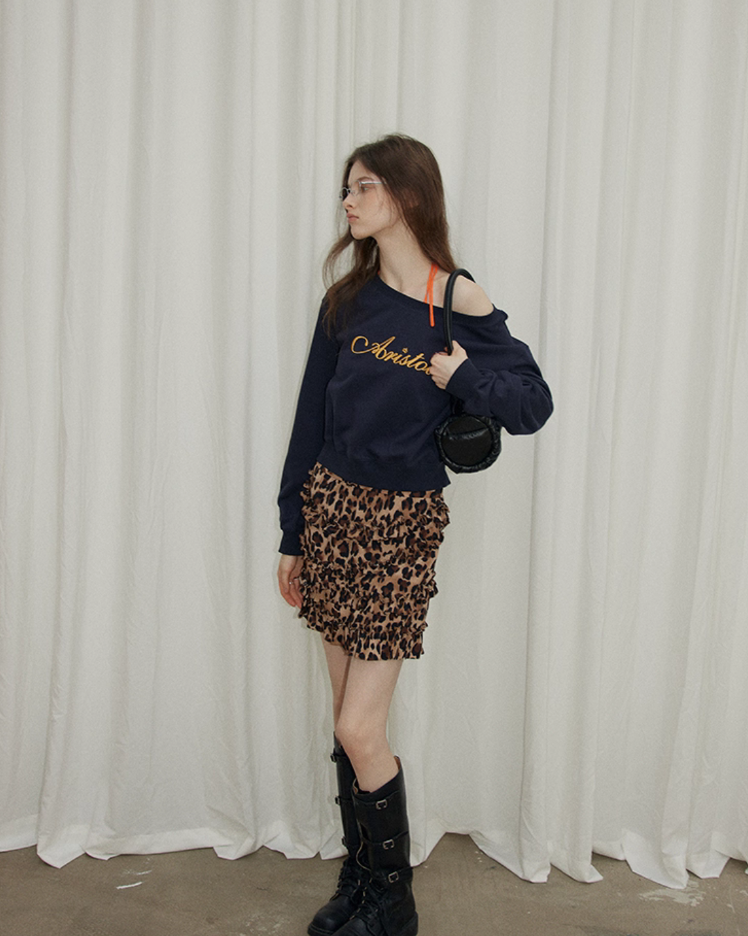 Leopard Frill Mini Skirt RLZ0010