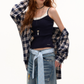 Plaid Hood Loose Shirt ASG0058