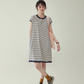 Striped Round Neck T-Shirt Dress AMU0037