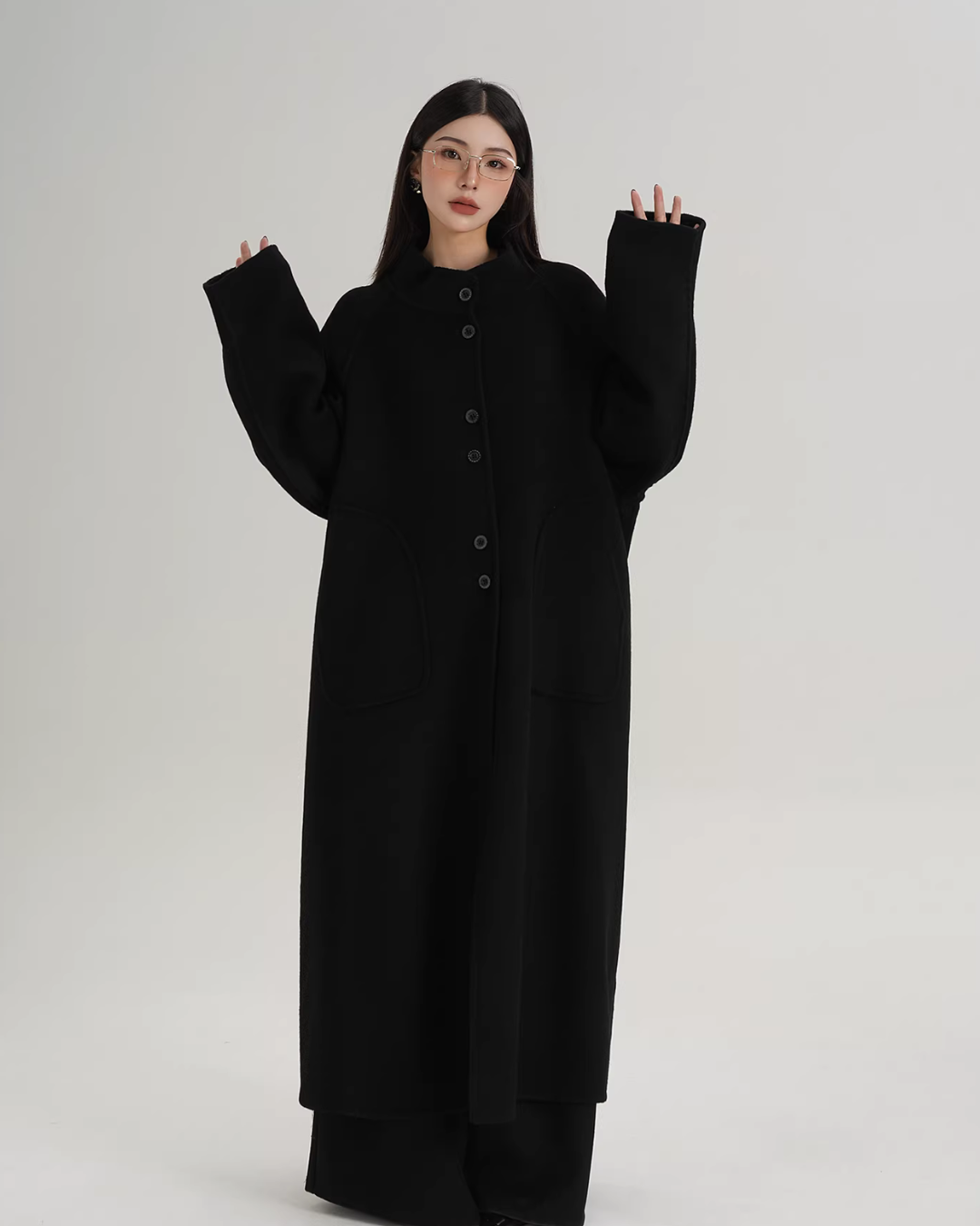 Scarf Long Wool Coat SRS0408