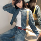 Mock Neck Denim Jacket / Denim Pants ACS0124