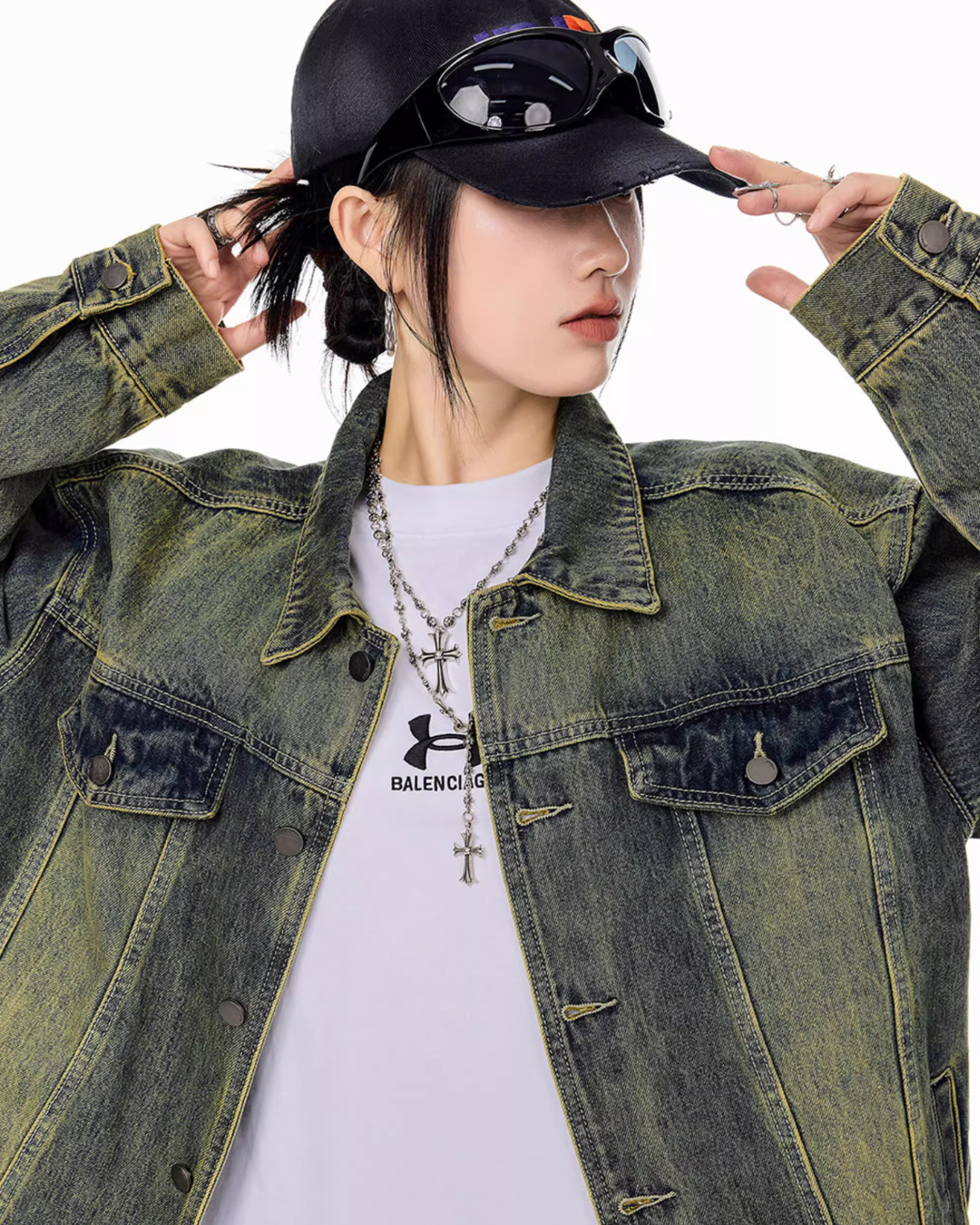 Loose Silhouette Denim Jacket ICM0091