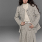 Tweed No-Collar Coat / Shorts / Knee Length Skirt TRK0006