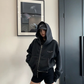 Studded Design Hooded Zip Jacket YLS1033