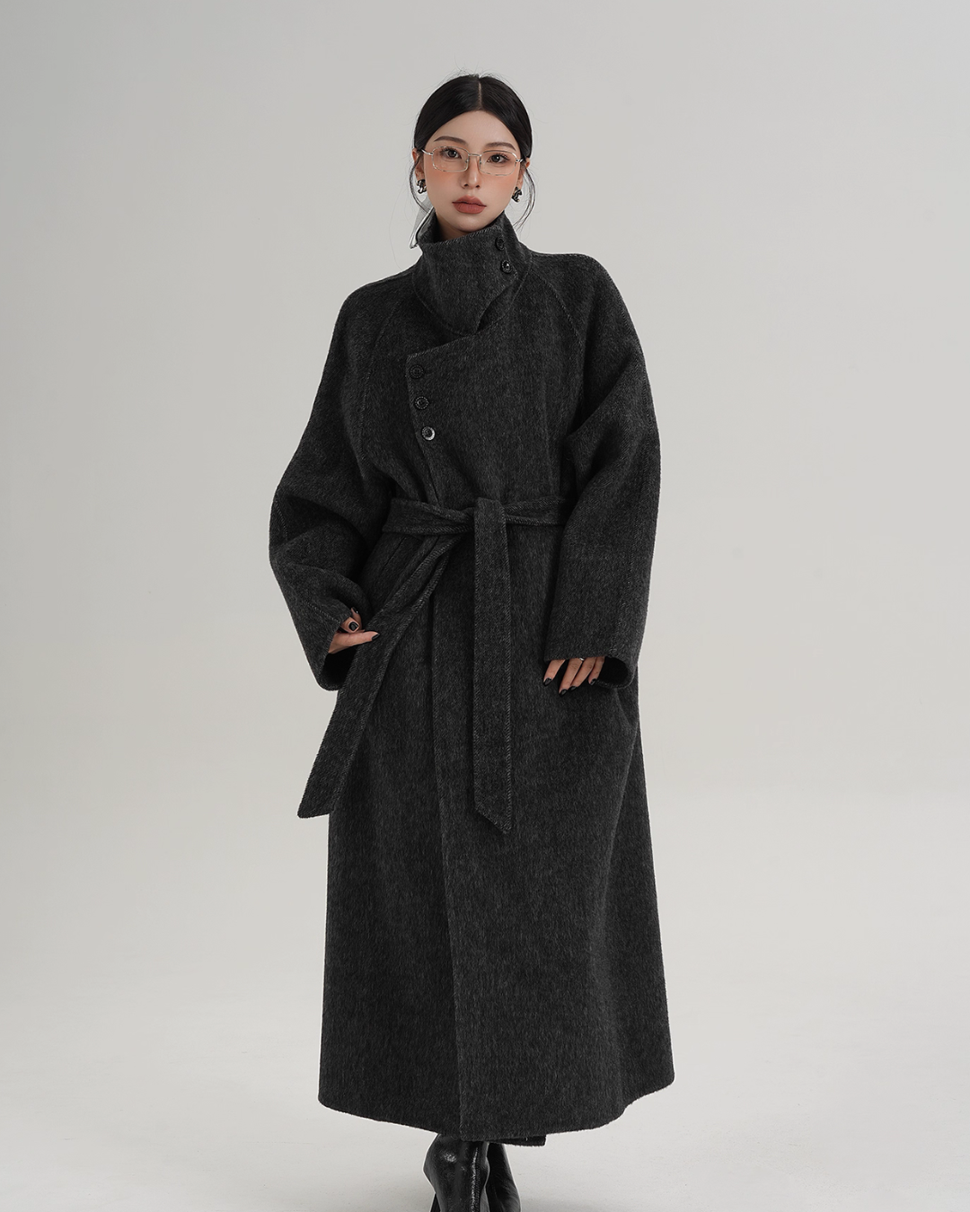 Stand Collar Long Coat SRS0368