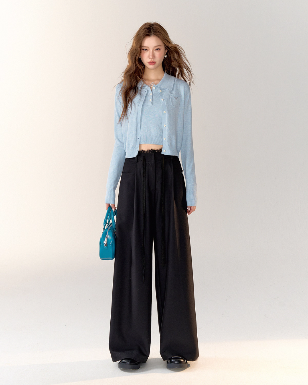 Race Ribbon Loose Slacks Pants ASG0061